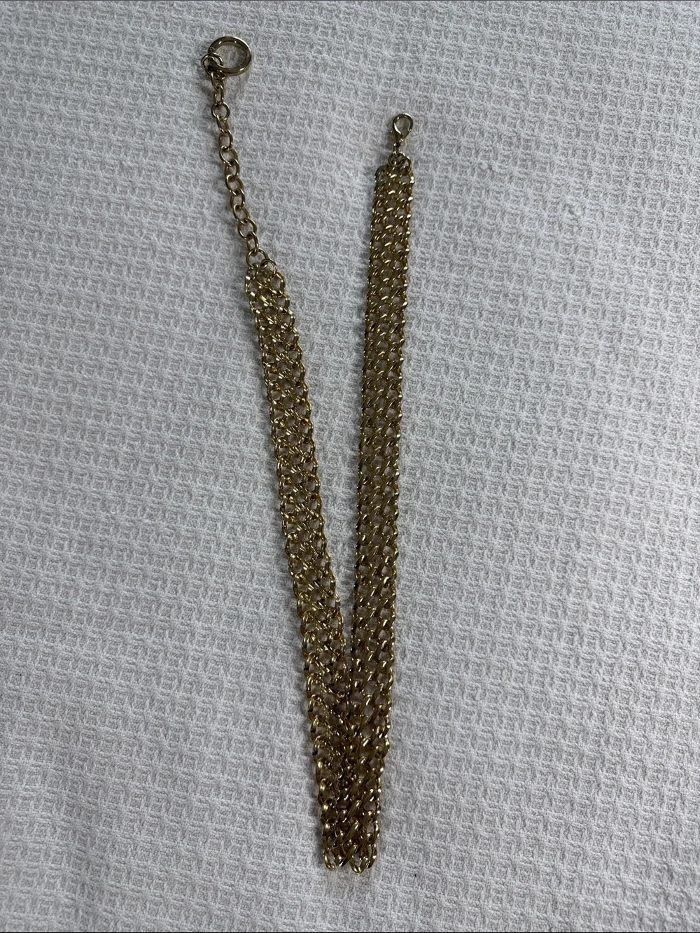 Gold curb chain belt 1” wide